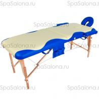 Массажный стол складной деревянный JF-AY01 2-х секционный с волной (МСТ-003Л) Сл