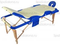 Массажный стол складной деревянный JF-AY01 3-х секционный с волной (МСТ-103Л) СЛ